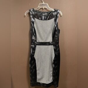 EUC size medium 2 Soho Chic Black and Silver Mini Dress cocktail